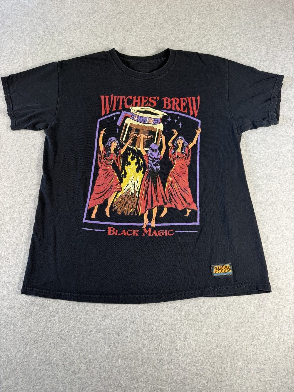 Witches Brew Black Magic Coffee T-Shirt, Steven Rhodes, Size L